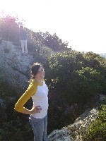 Michelle enjoying Greece